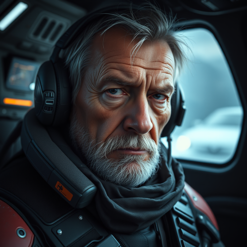 The Serious Old Male Mech Pilot