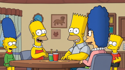 The Simpsons Family Vacationing in Russia