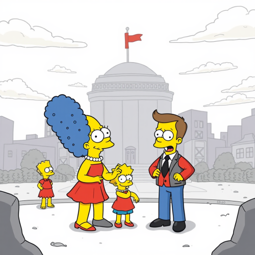 The Simpsons with Artist Alex Monopoli