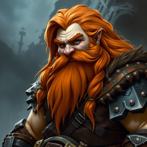 The Smiling, Muscular Dwarf with Auburn Hair and Armor