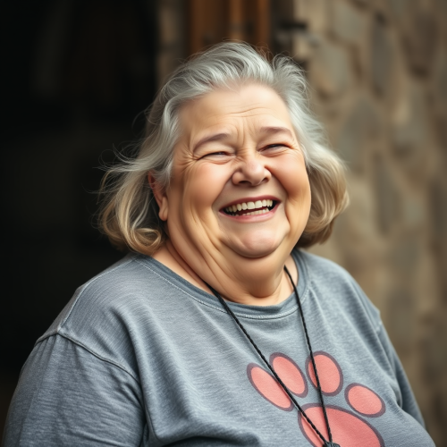 The Smiling Elderly Woman