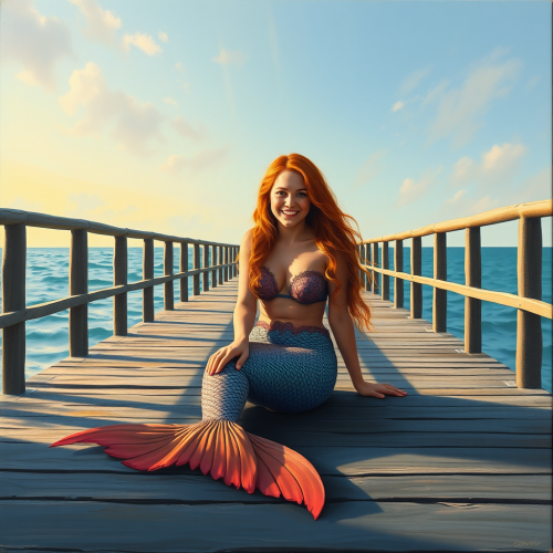 The Smiling Mermaid on the Walking Pier