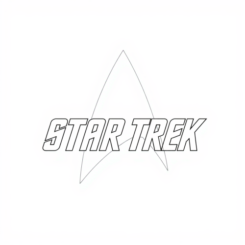 The Star Trek Logo on White Background