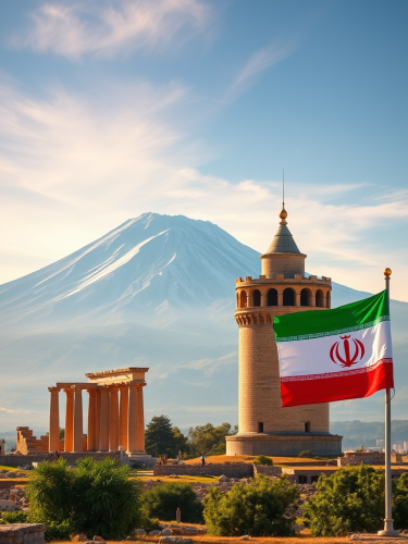 The Stunning Beauty of Iran's Landmarks and Flag