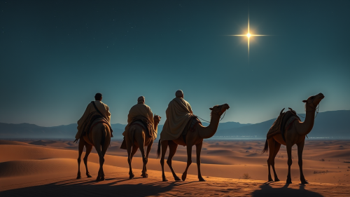 The Three Wise Men Journeying at Night