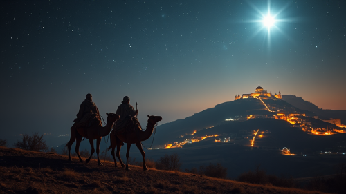The Three Wise Men Journeying to Bethlehem