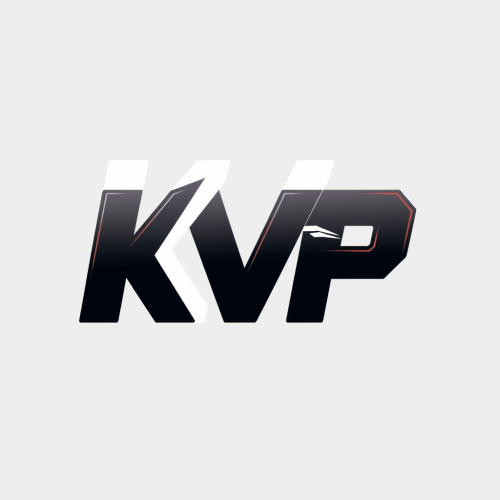 The Unique KVP Esport Logo in Red, White, Black