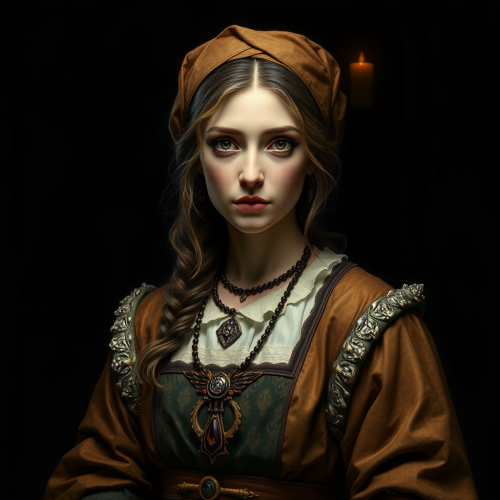 The Wealthy Female Tavern Manager in Gothic Atmosphere