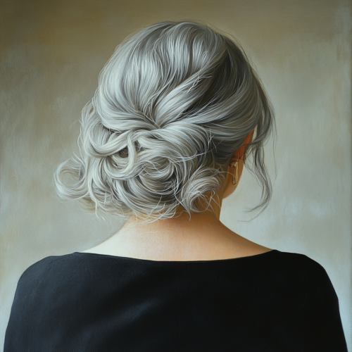 The Woman with Gray Hair: A Serene Portrait