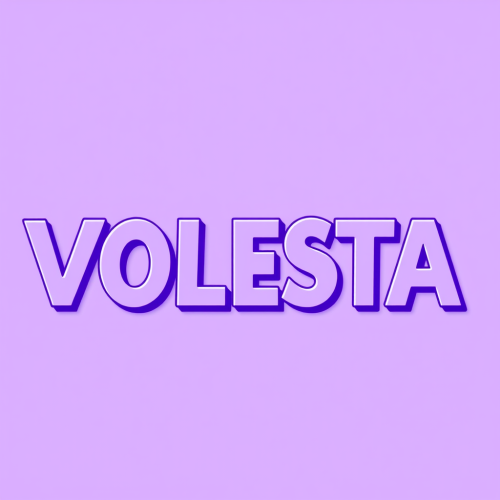 The Word 'VOLESTA' in Purple Color