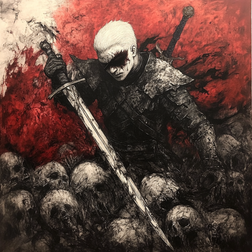 The Young Albino Knight Surrounded by Tormented Souls