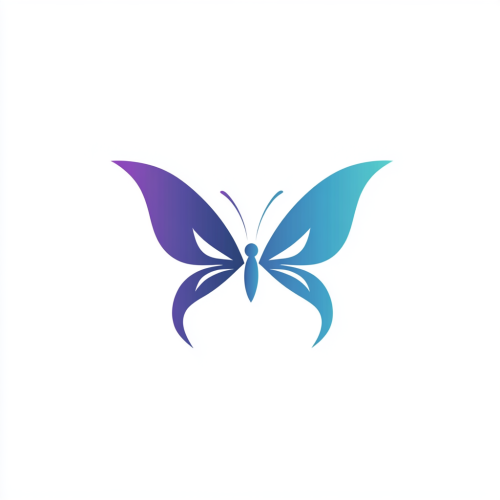Transformational Coaching Program logo with butterfly symbol, calming tones. Transformational Coaching Program logo with butterfly symbol, calming tones.