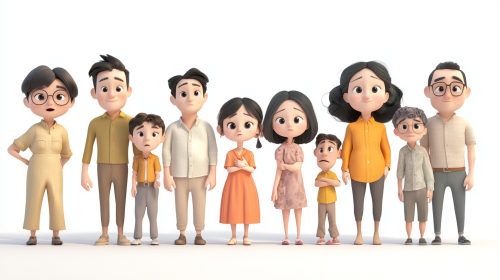 Two families sad together, Chinese and Malaysian.