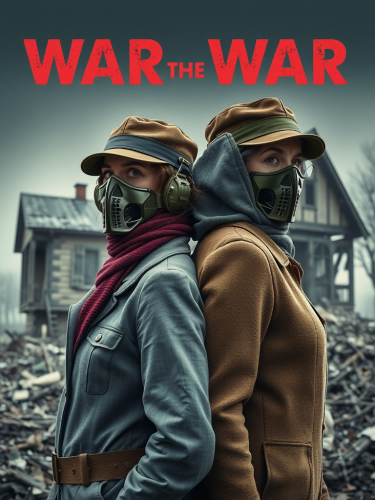 Two women in war outfits on movie poster.