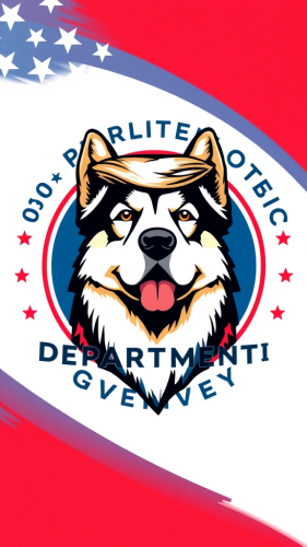 USA's Efficient Government Department Logo with Doge