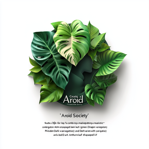 Variations of Aroid Society logo with woman silhouette.