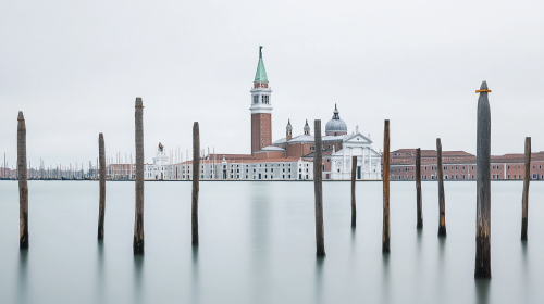 Venice, Italy: San Giorgio Maggiore and water reflections.