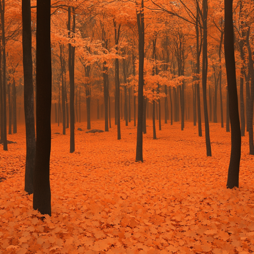 Vibrant Autumn Maple Forest in High Detail