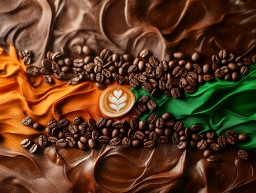 Vibrant Irish Coffee Beans in Modern Studio Shot