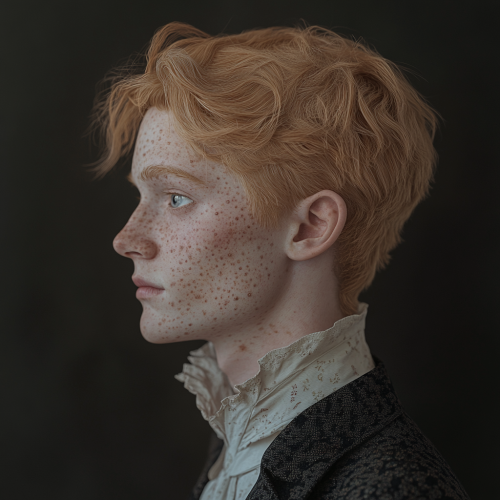 Victorian Man with Smallpox Marks in Ultra Realistic View