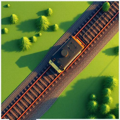View of train game from above