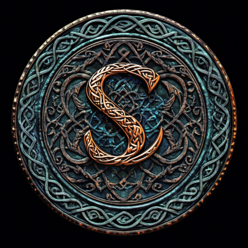Viking-inspired S and C Logo with Sacred Geometry