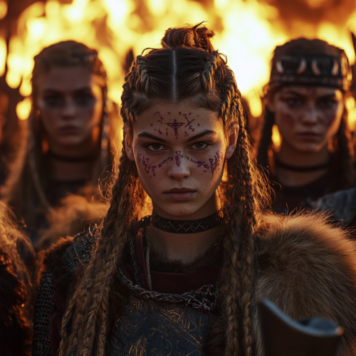 Viking women gather for a mystical ritual