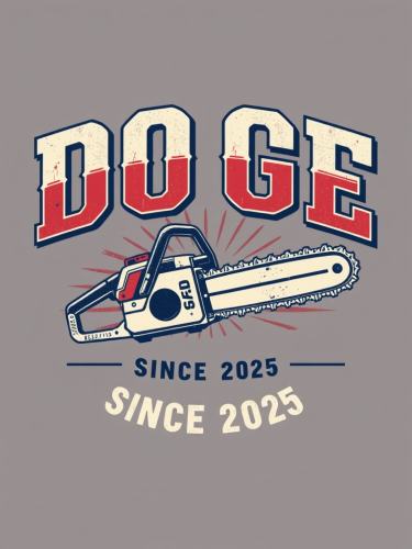 Vintage Doge T-shirt with Chainsaw, Since 2025