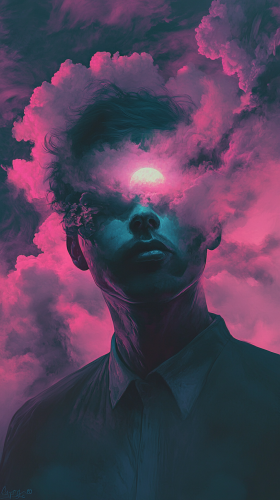 Vivid dream of secret society in iridescent colors.