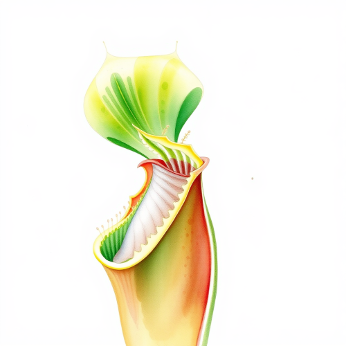 Watercolor Venus Flytrap Botanical Science Illustration