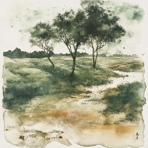 Yin Earth: Chinese watercolor land painting