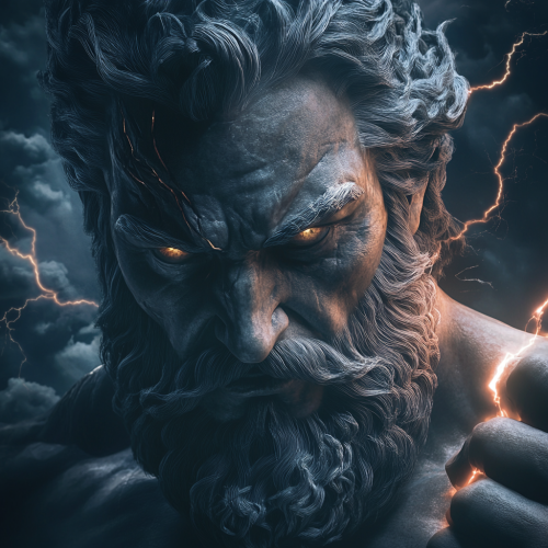 Zeus, King of Olympus, angered by stolen fire