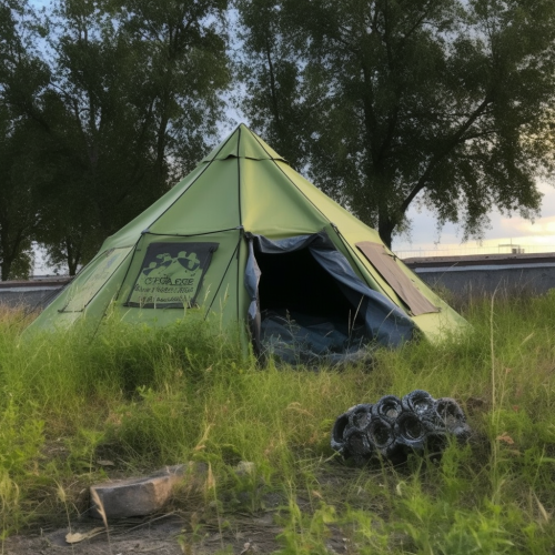 A-Shaped Tent in Radioactive Environment with Money