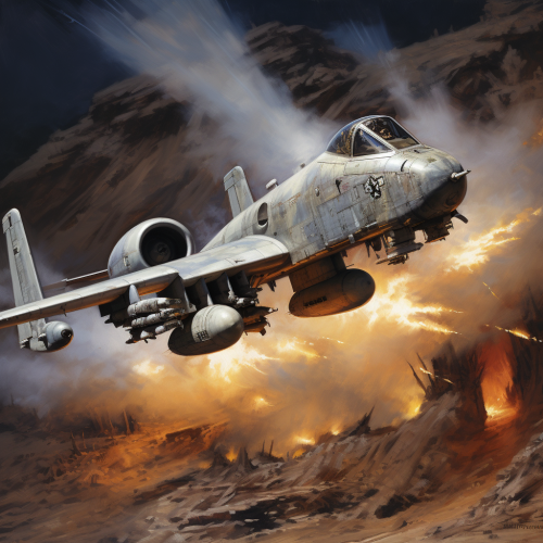 A-10 Thunderbolt aircraft in action