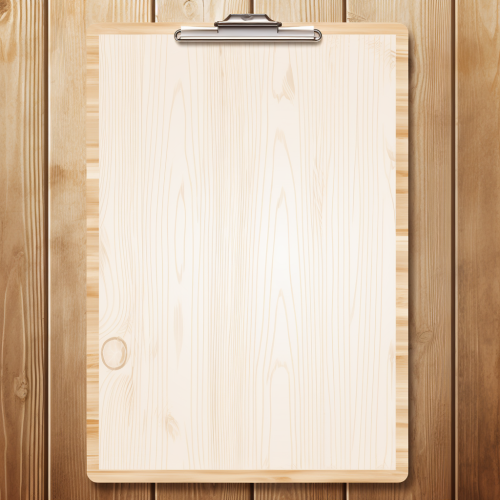 A4 menu template with writing board design