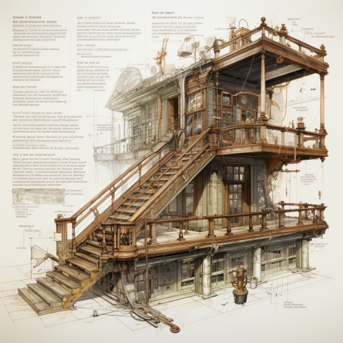 Deteriorated railing of an abandoned ship