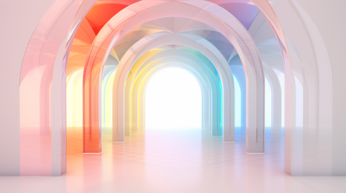 Colorful Archways in Plexiglass