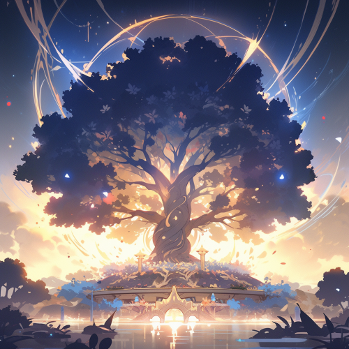 Vibrant abstract tree artwork Vibrant abstract tree artwork