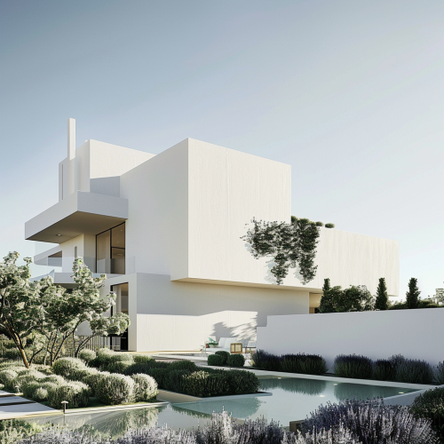 Abstract White House Minimalist Design