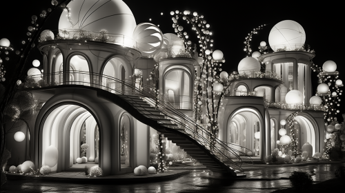 Abstract Christmas light decoration