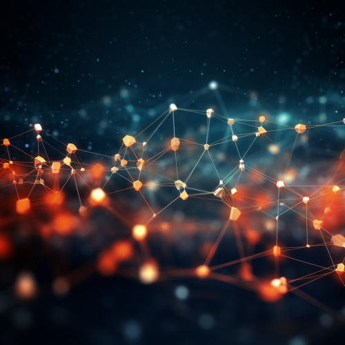 Network connections abstract banner design