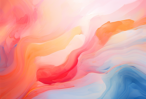 Vibrant abstract artwork with surreal elements