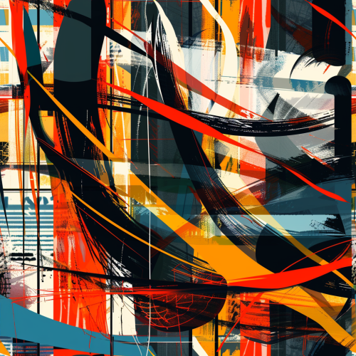 Abstract Colorful Paint Layers Illustration