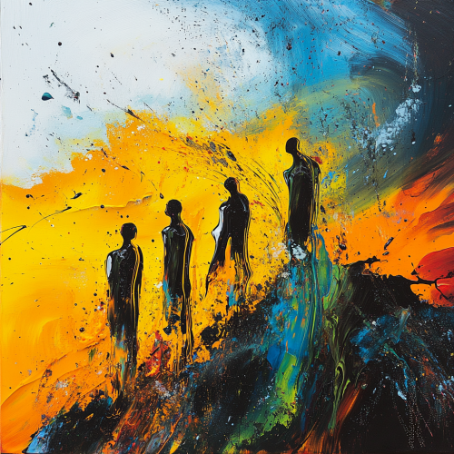 Three Spirits Mountain Painting Three Spirits Mountain Painting