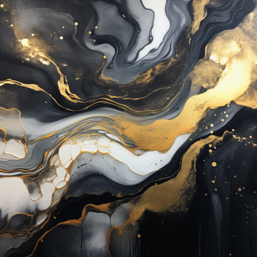 Acrylic Pouring Abstract Crystals