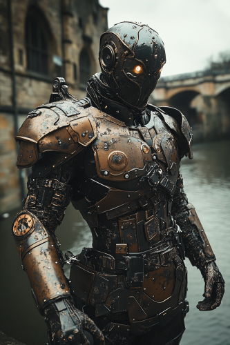 Android fantasy gun slinger in action