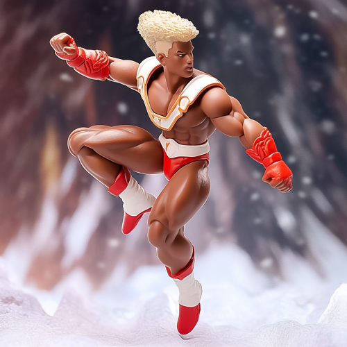 Androgynous African American Superhero with Super Strength