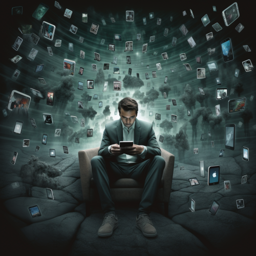 Addicted person hooked to social media Addicted person hooked to social media