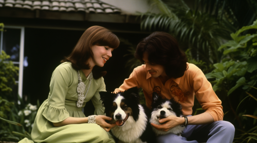 Cute Border Collie with Family in L.A.