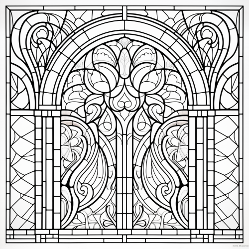 Adult Coloring Page Zendoodle Pattern